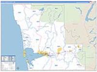 Grays Harbor, Wa Carrier Route Wall Map